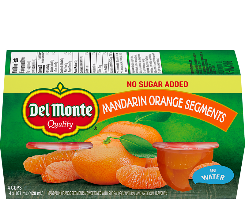 Mandarins packed in water no sugar added
