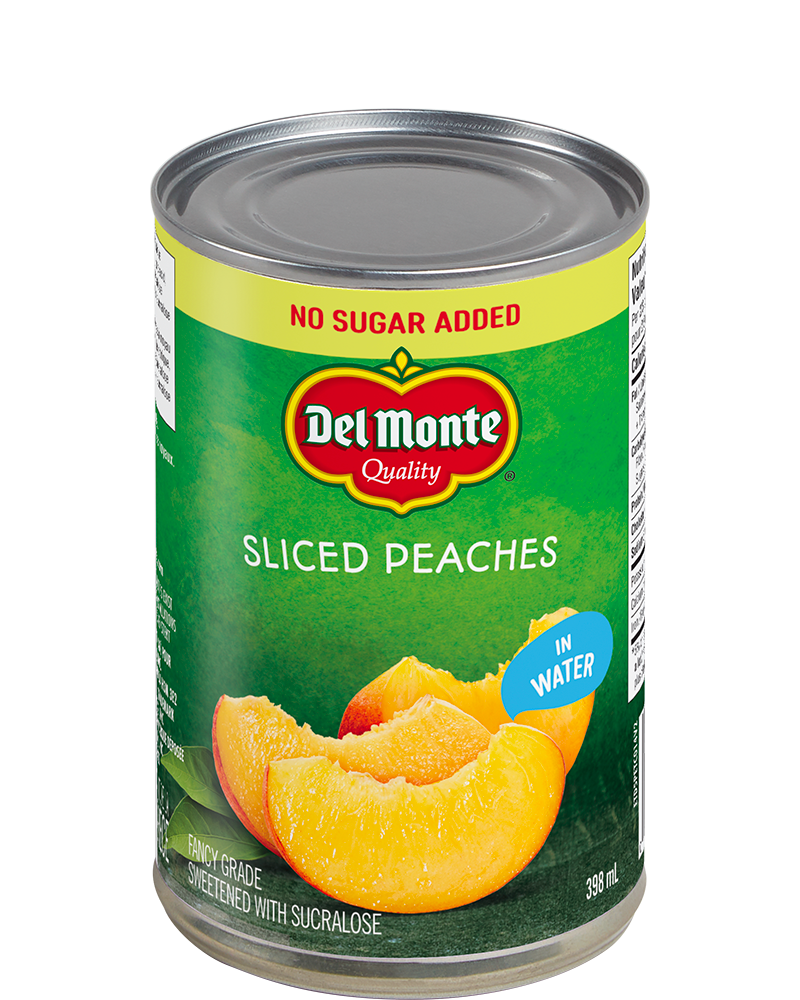 Sliced peaches packed in water no sugar added