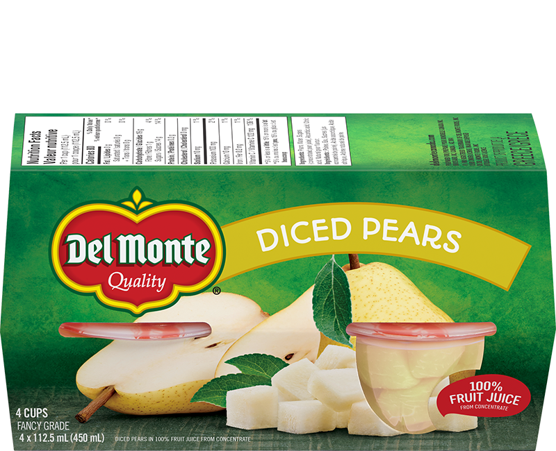 Diced Pears in 100% fruit juice from concentrate