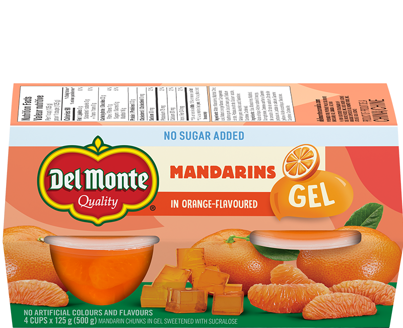 Mandarins in orange-flavoured gel no sugar added